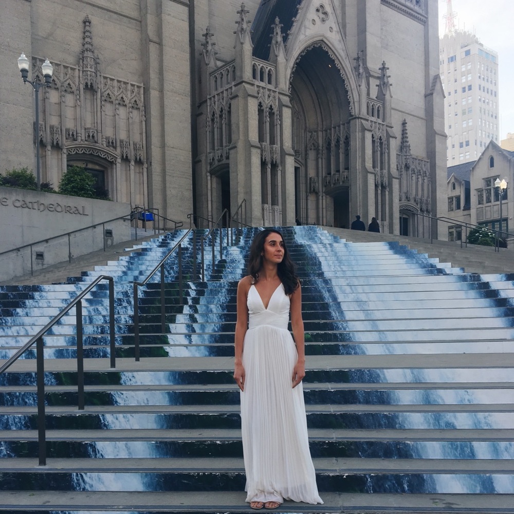 Beautiful White Deep V Prom Dress